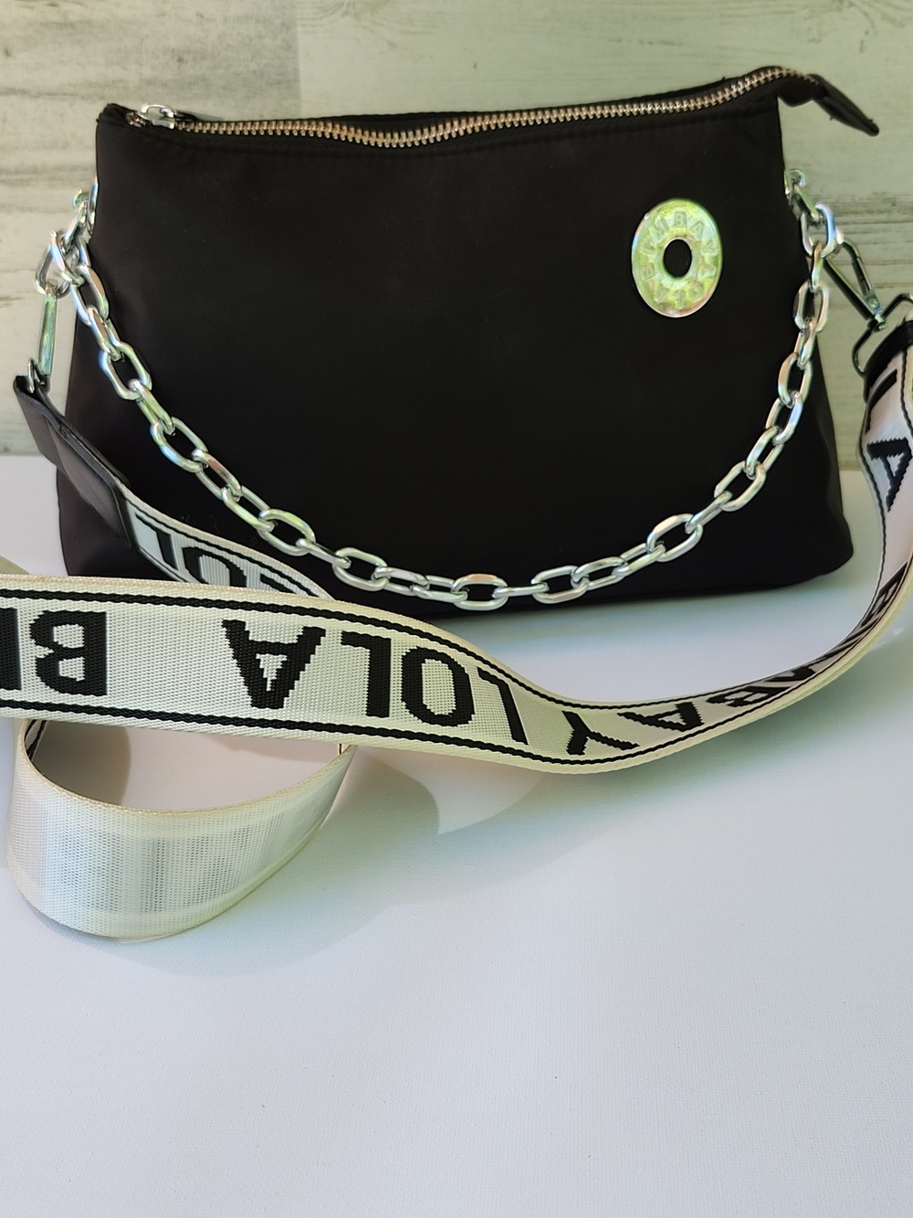 BIMBA Y LOLA BLACK CROSSBODY BAG - Picture 4 of 10